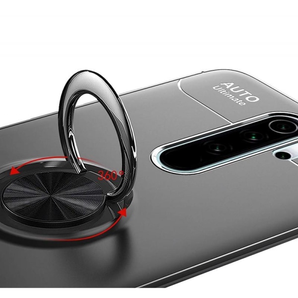 Redmi Note 8 Pro Praktisk støtsikker veske med ringholder V3 Black