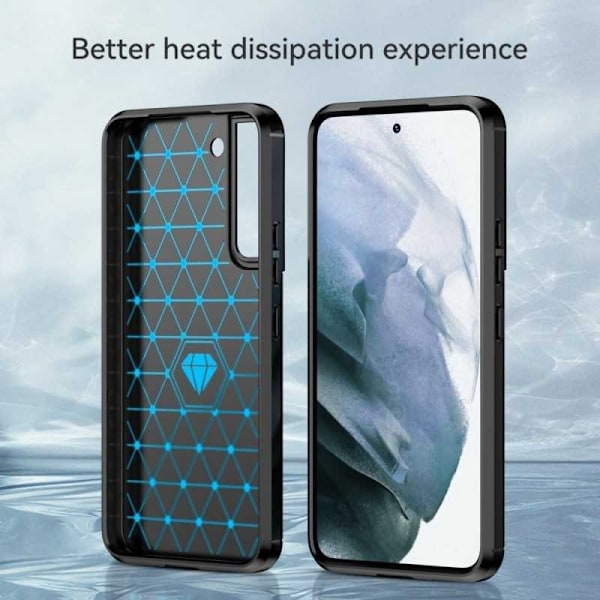 Samsung S23 iskunkestävä SlimCarbon kotelo Black