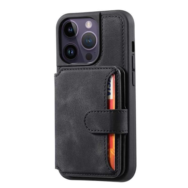 iPhone 14 Pro Stöttåligt Premium Skal RFID 7-FACK Solid V6 Nordcell™ Svart