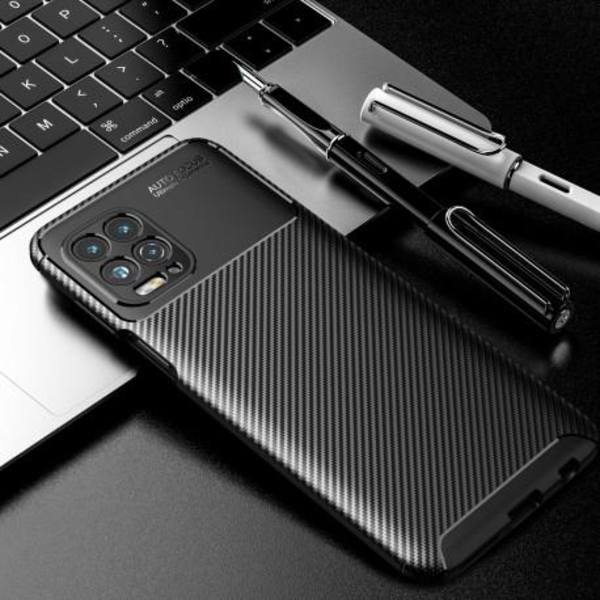 Motorola Moto G100 Stöttåligt Skal FullCarbon V4 Svart