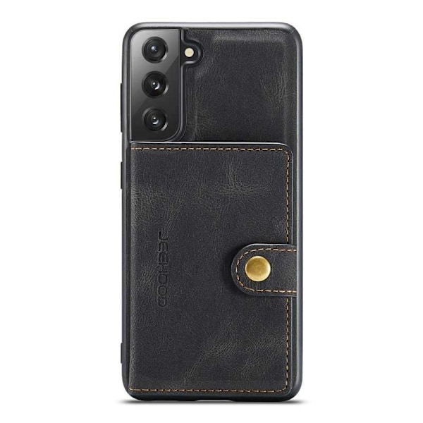 Samsung S21 Plus Stöttåligt Skal med Magnetisk Korthållare JeeHood Svart