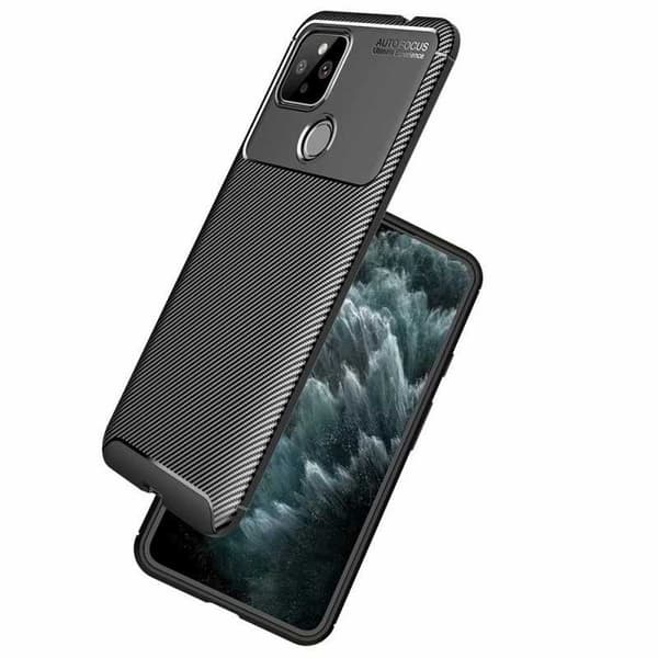 Google Pixel 4a 5G Stöttåligt Slimmat Skal FullCarbon V4 Svart
