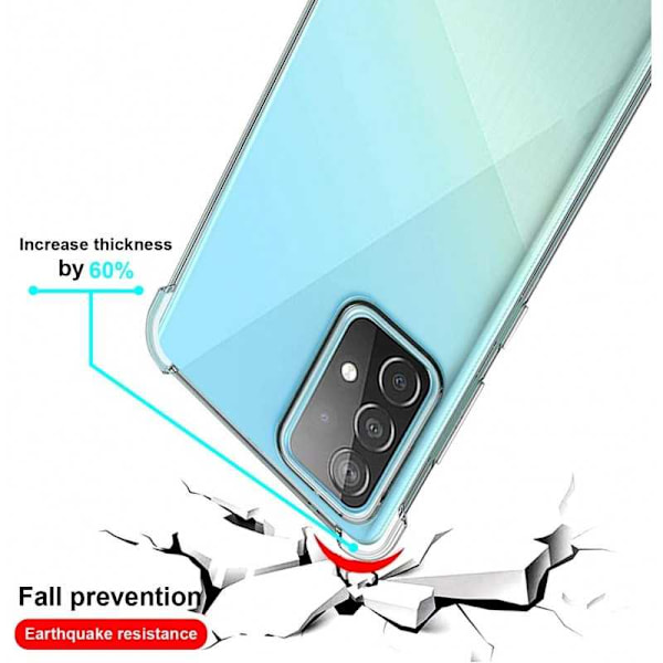 Samsung A72 5G stødabsorberende silikone Shell Shockr Transparent
