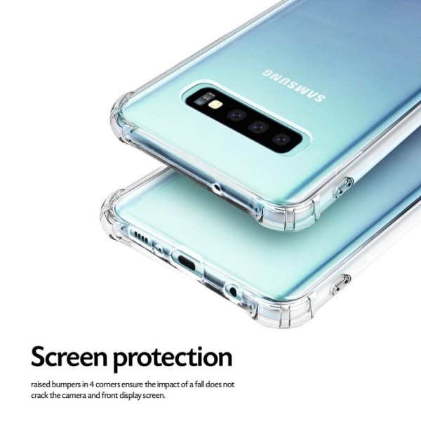 Samsung S10 iskuja vaimentava silikonisuojus Iskunvaimennin (SM- Transparent
