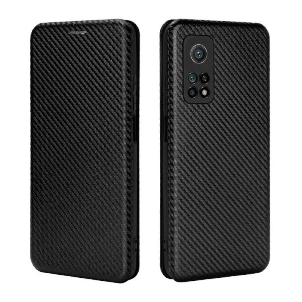 Xiaomi Mi 10T / 10T Pro Flip Case Kortrum CarbonDreams Black