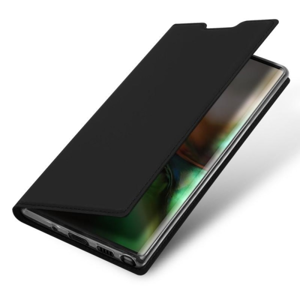 Samsung Note 10 Plus Exclusive Flip Case Smooth-kortspor Black