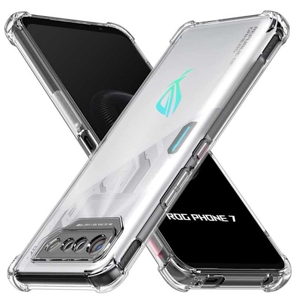 Asus Rog Phone 7 Stöttåligt Skal med Förstärkta Hörn Transparent