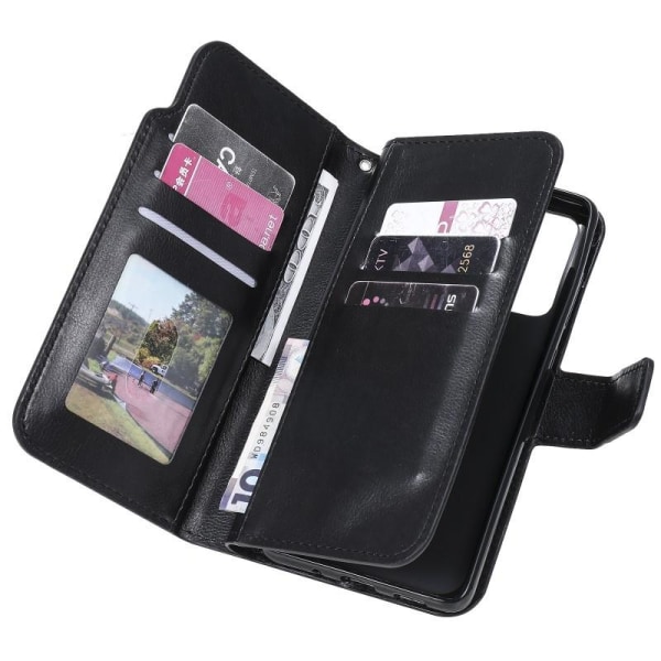 Samsung A41 käytännöllinen lompakkokotelo 12-taskuisella Array V Black