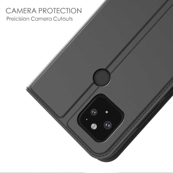 Google Pixel 4a 5G Flip Case Smooth -korttipaikka Black