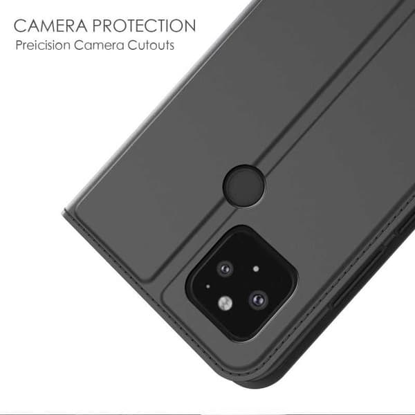 Google Pixel 4a 5G Flipfodral Skin Pro med Kortfack Svart