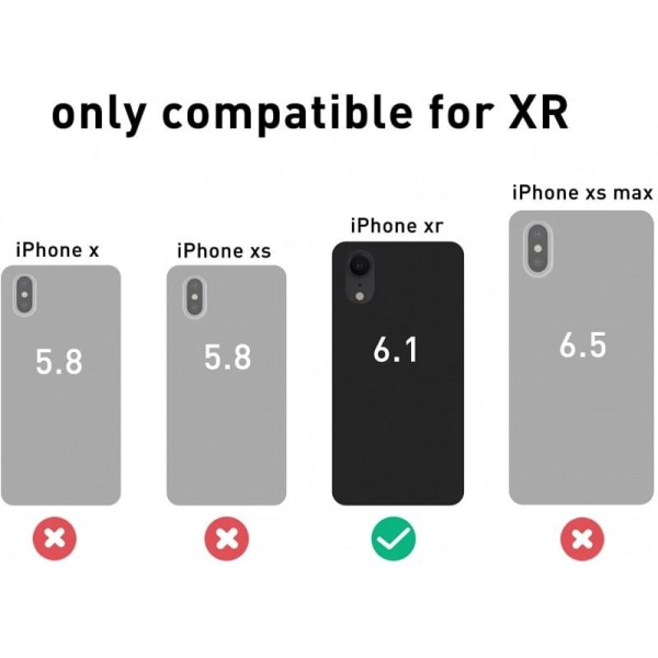 Ohut iskunkestävä kännykkäkuori korttipaikalla iPhone XR Transparent