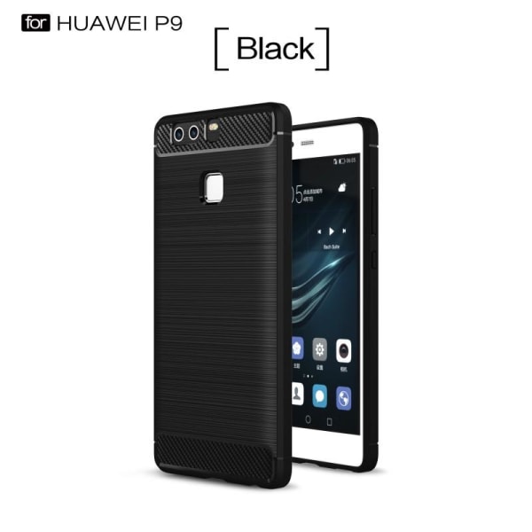 Huawei P9 Lite Støtsikker støtdempertrekk SlimCarbon Black