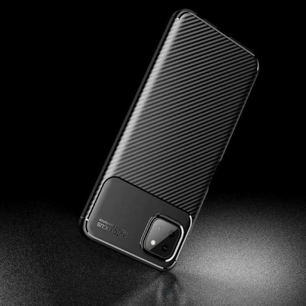 Samsung A22 5G Iskunkestävä ohut kansi FullCarbon V4 Black