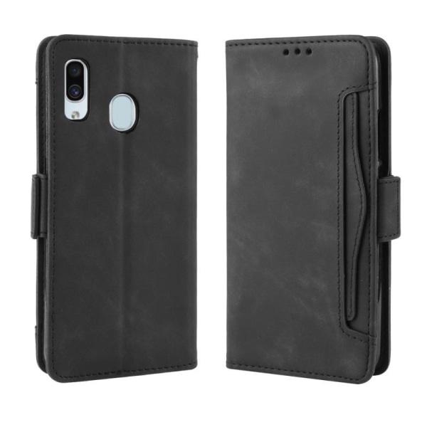 Samsung A40 tegnebog etui PU-læder 6-LOMMES Winston V3 Black