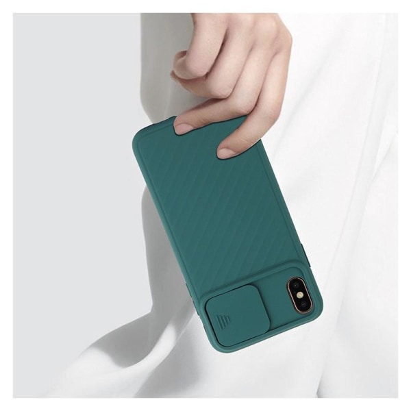 iPhone XS Max stødsikkert cover Indbygget kamerabeskyttelse CamS Grön