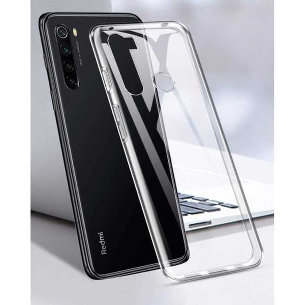 Xiaomi Redmi Note 8 iskuja vaimentava silikonikotelo Simple Transparent