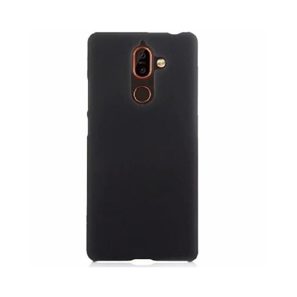 Nokia 7 Plus Ultratunn Gummibelagd Mattsvart Skal Svart