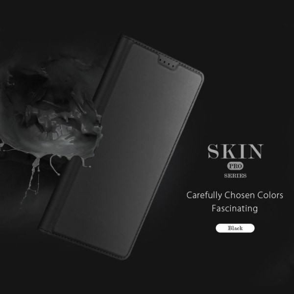 Samsung S23 Plus Flipfodral Skin Pro med Kortfack Svart