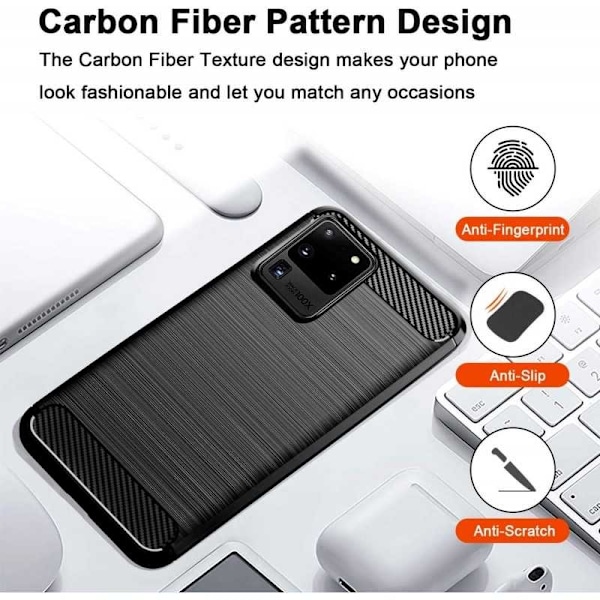 Samsung S20 Ultra Shockproof Shell SlimCarbon Black