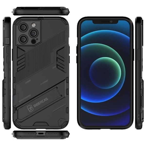 iPhone 13 Pro Max Stöttåligt Skal med Kickstand ThinArmor V2 Svart