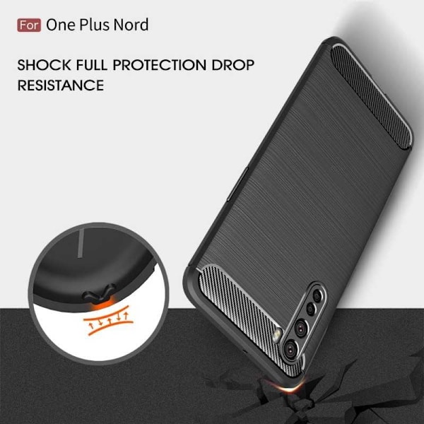 Oneplus Nord Stöttåligt Stötdämpande Skal SlimCarbon Svart