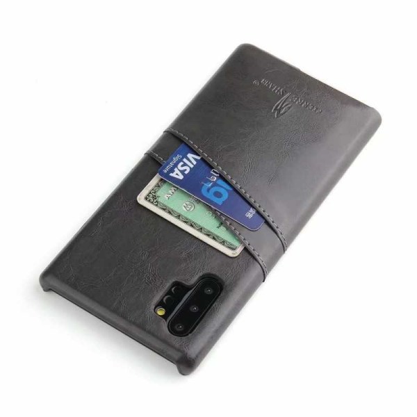 Samsung Note 10 Plus Skal Korthållare Retro Svart