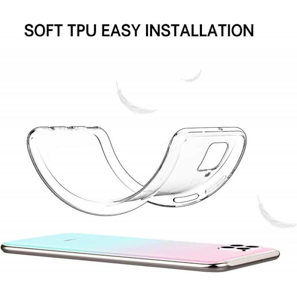 Huawei P40 Lite stødabsorberende silikonecover Enkelt Transparent
