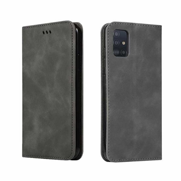 Samsung Galaxy A41 Flipfodral Kortfack Mocka Svart