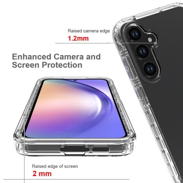 Samsung A55 5G Heltäckande Premium 3D Skal 3in1 ThreeSixty Clear