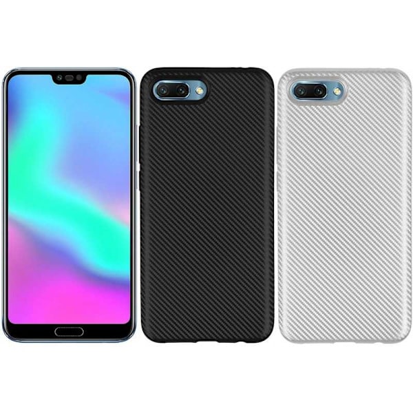 Huawei Honor 10 iskunkestävä suojus FullCarbon V2 Svart