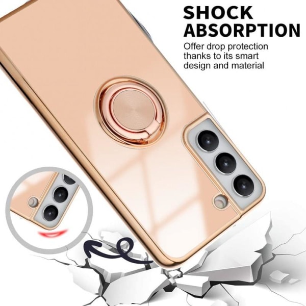 Samsung S22 Elegant & stødsikkert cover med ringholder fejlfri Rosa
