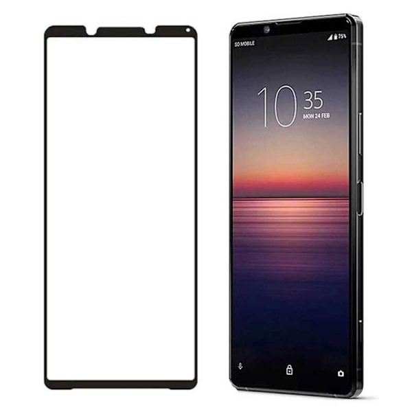 2-PACK Xperia 1 II FullFrame 0,26 mm 2,5D 9H karkaistu lasi (XQ-AT51) Transparent