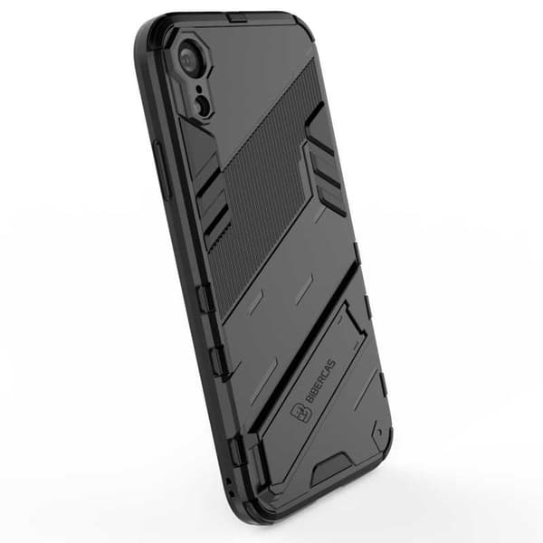 iPhone XR iskunkestävä kotelo jalustalla ThinArmor V2 Orange