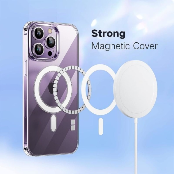 iPhone 15 Pro Transparent Stötdämpande Skal MagSafe-Kompatibelt Transparent