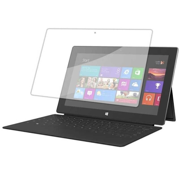 Microsoft Surface Pro 4/5/6 hærdet glas 0,26 mm 2,5D 9H Transparent