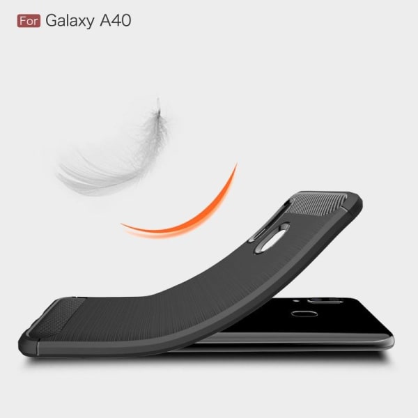 Samsung A40 Støtsikker Støtdemperdeksel SlimCarbon Black
