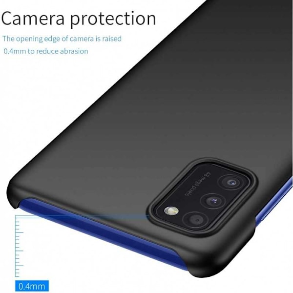 Samsung A41 Ultra-ohut kumipinnoitettu mattamusta Cover Basic V2 Black