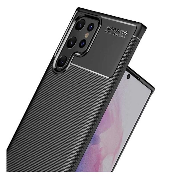 Samsung S22 Ultra Stöttåligt Slimmat Skal FullCarbon V4 Svart