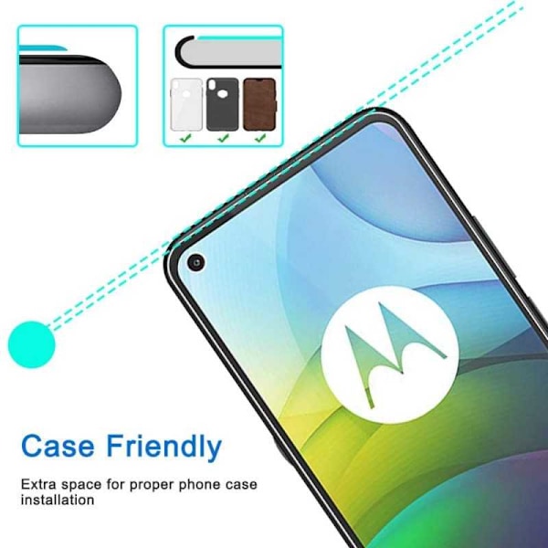 2-PACK Motorola Moto G9 Power hærdet glas 0,26 mm 9H Fullframe Transparent