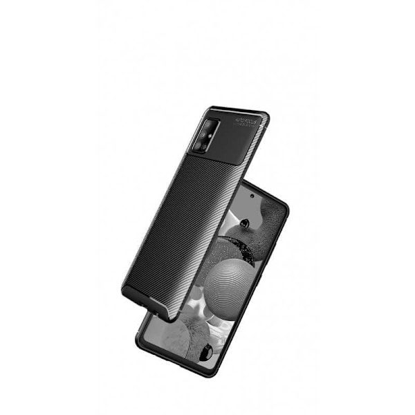 Samsung A41 Shockproof Slim Cover FullCarbon V4 Black