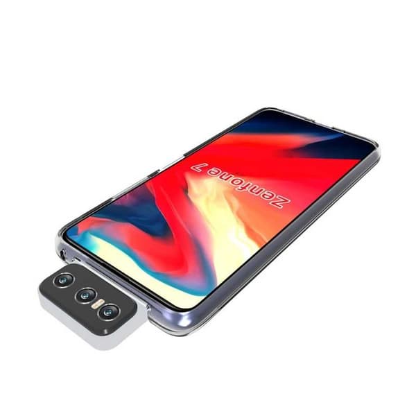 Zenfone 7 iskuja vaimentava silikonikotelo Simple Transparent