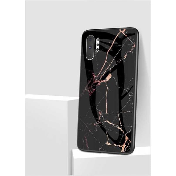 Samsung Note 10 Plus Marmorskal 9H Härdat Glas Baksida Glassback V2 White Variant 2