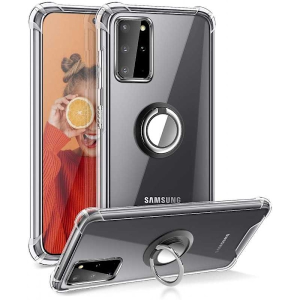 Samsung Galaxy S20 Plus Stöttåligt Skal med Ringhållare Fresh Transparent