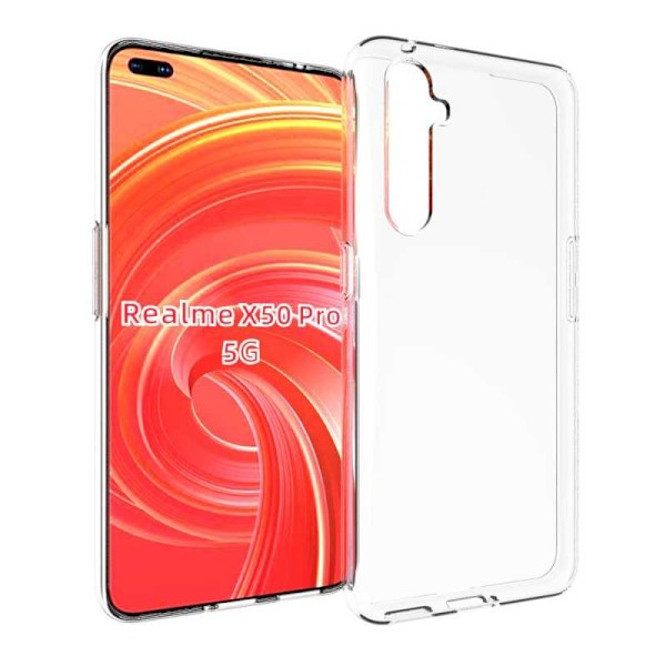 Realme X50 Pro stødabsorberende blødt etui Enkelt Transparent