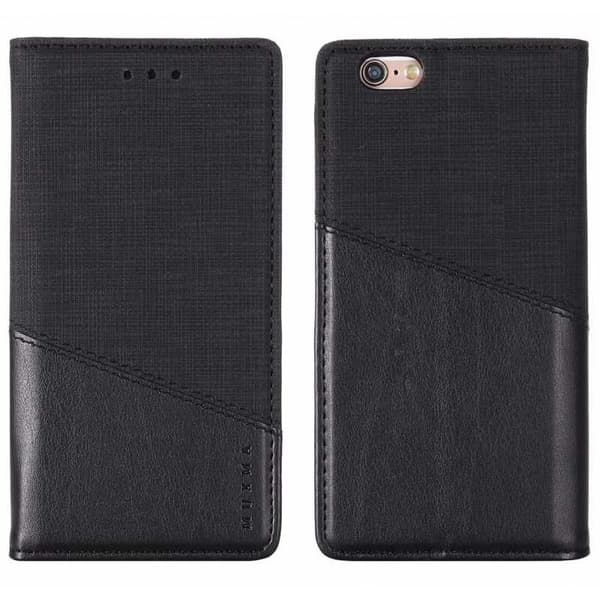 iPhone 6S Plus Elegant Fodral i PU-Läder med RFID Block Svart