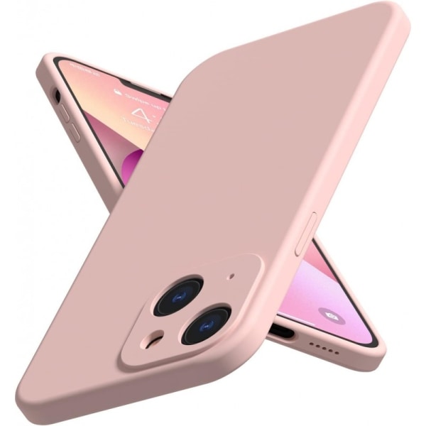 iPhone 13 Mini Gummieret mat Pink Shell Liquid - Pink