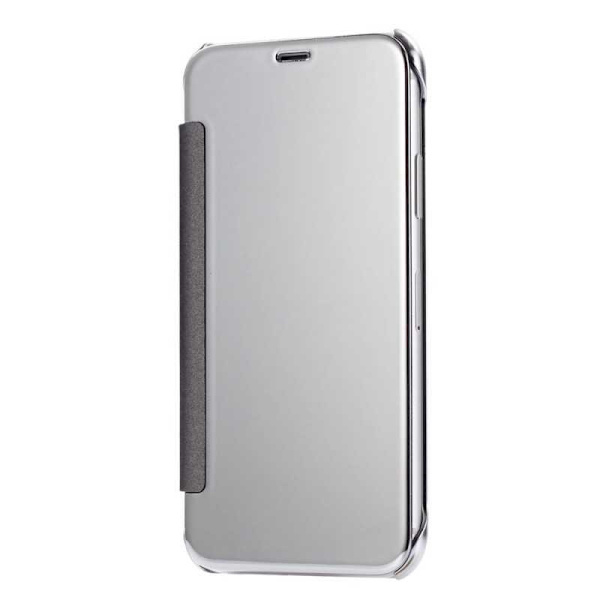 iPhone X Flipfodral Clear View Standing Rocket Guld