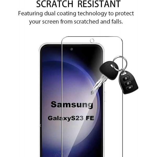2-PACK Samsung S23 FE Hærdet glas 0,26mm 2,5D 9H