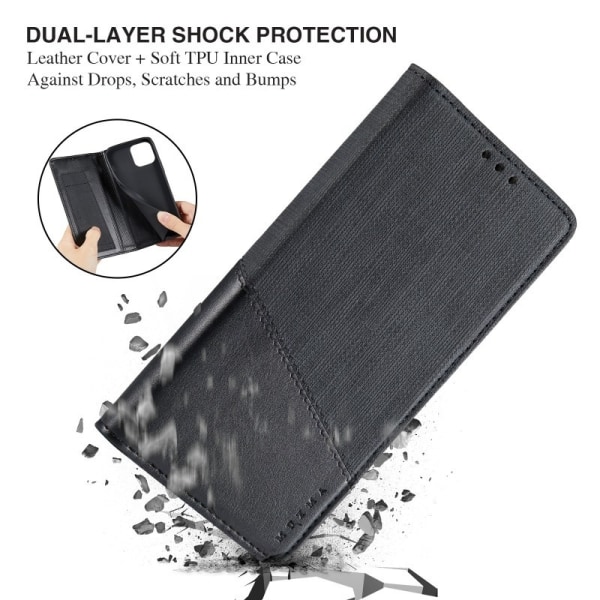 Samsung S22 Ultra Elegant Fodral i PU-Läder med RFID Block Black