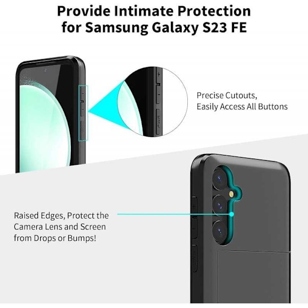 Samsung S23 FE Stöttåligt Skal Kortfack StreetWise
